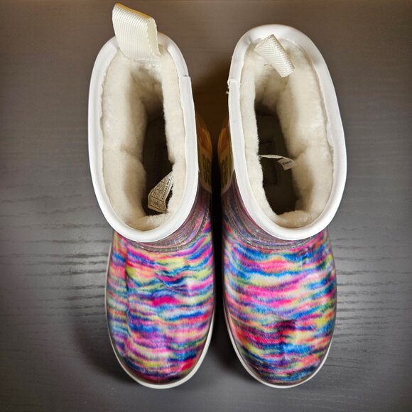 Ugg Classic Clear Mini Pixelate Waterproof Boots Women's Size 5 Multicolor - Picture 2 of 9